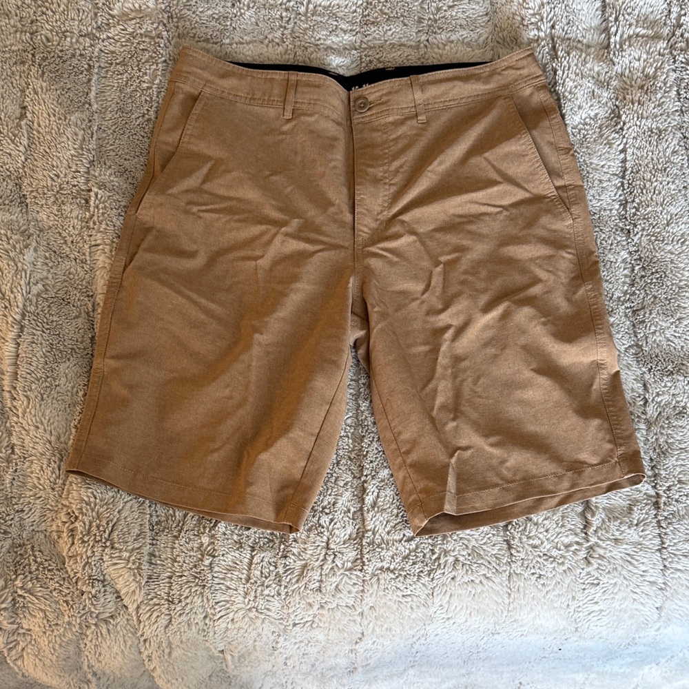 Goodfellow & Co Tan Flat-Front Trunk Shorts